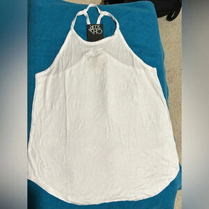 NWT Chaser strappy white racer tank size medium